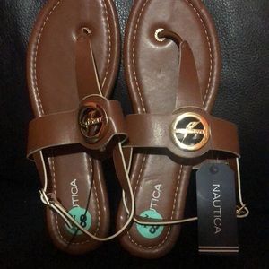 NWT Nautica Sandals with Logo Straps